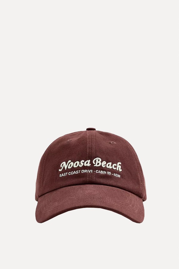 Cap With Embroidered Text from Zara