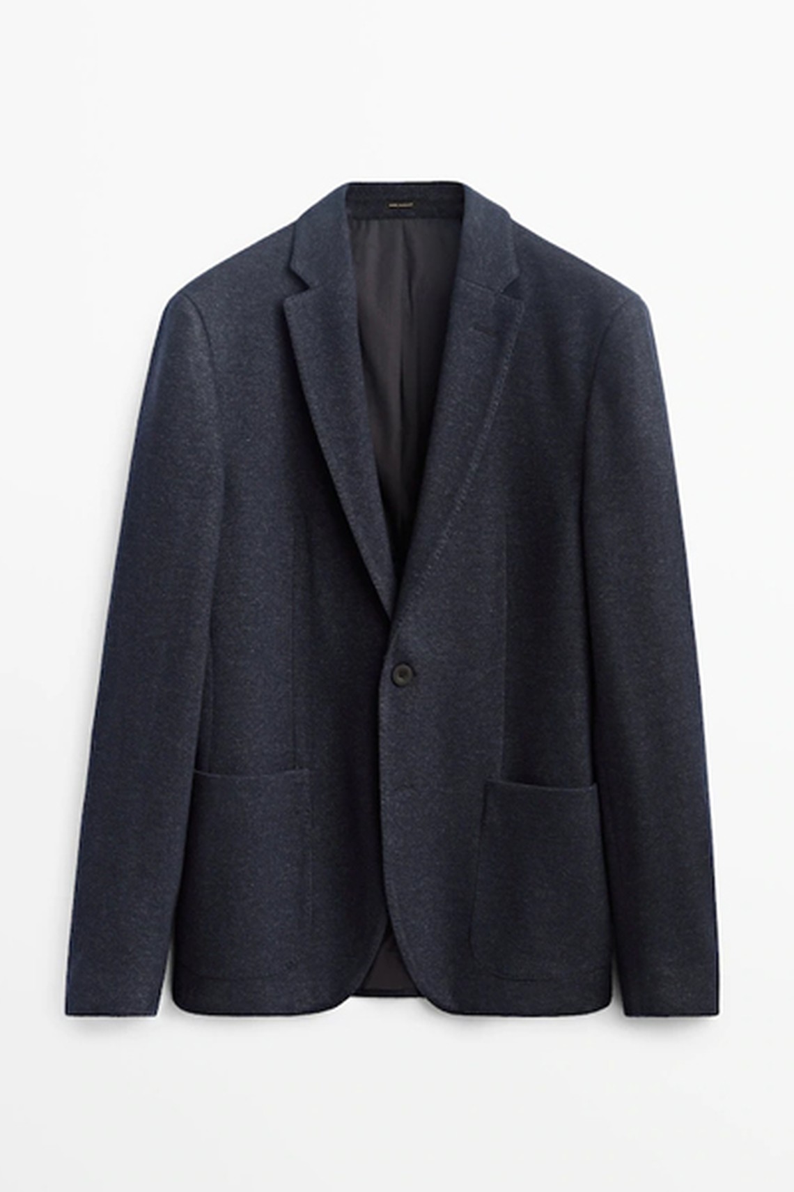 Blue Knit Wool Blazer from Massimo Dutti