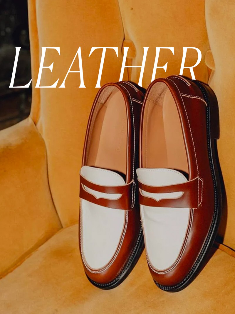 Birch X White Pebble Grain Penny Loafer, £240 | Duke + Dexter