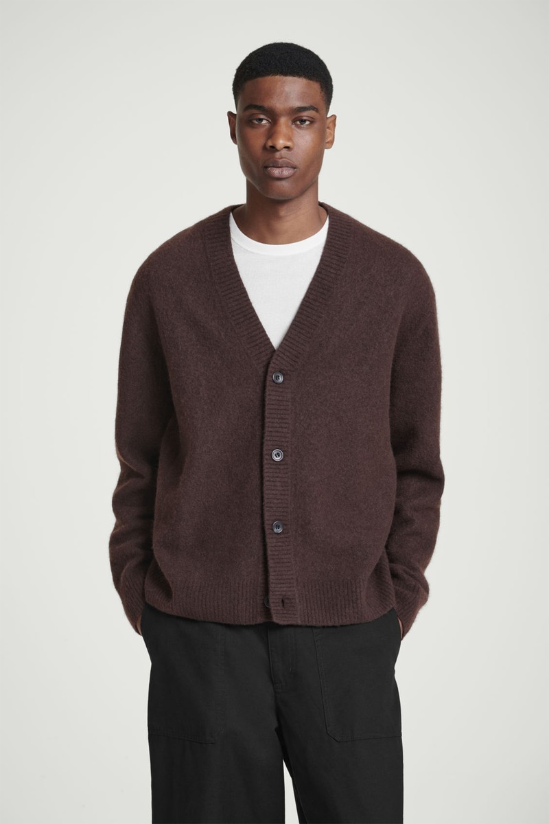 Brushed-Wool V-Neck Cardigan from COS