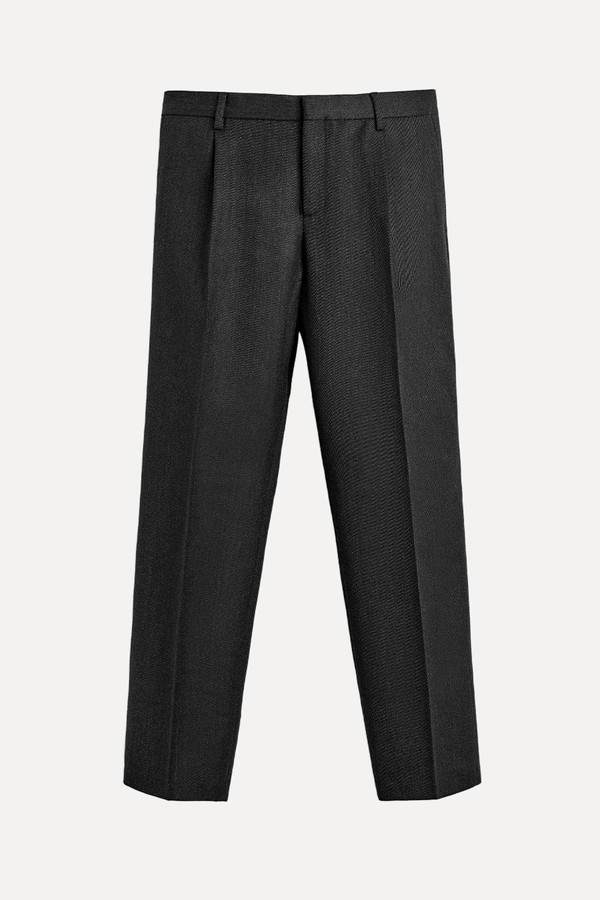Wool Twill Suit Trousers