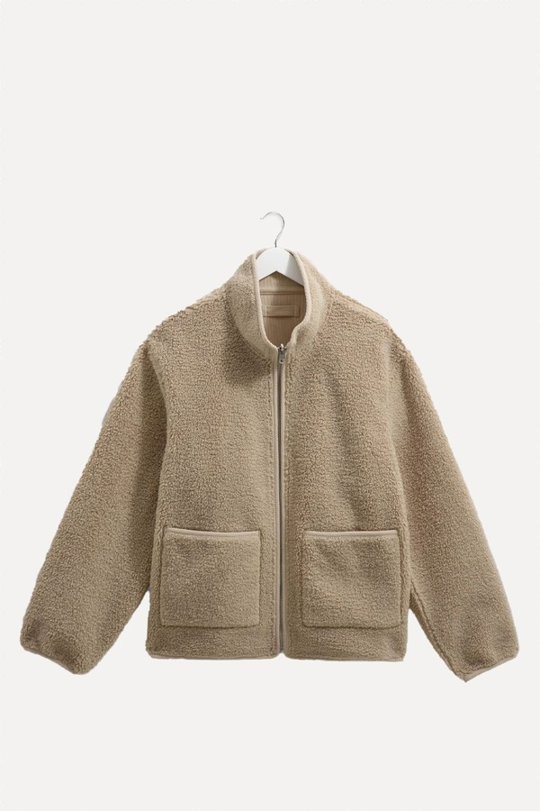 Killick Natural Reversible Corduroy Borg Jacket from Wax London