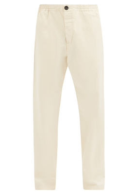 Drawstring Cotton-Canvas Straight-Leg Trousers from Oliver Spencer