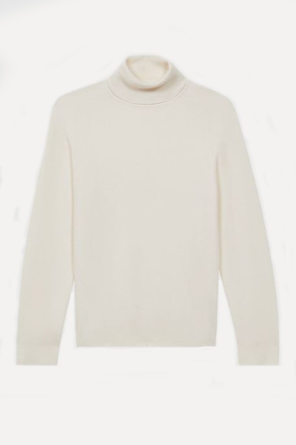 Skipton Slim Fit Wool Funnel Neck Top from Reiss