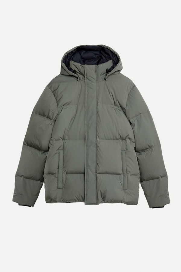 Feather & Down Hooded Puffer Jacket With Stormwear™ from M&S