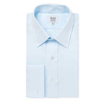 Classic Fit Plain Shirt In Sky Blue