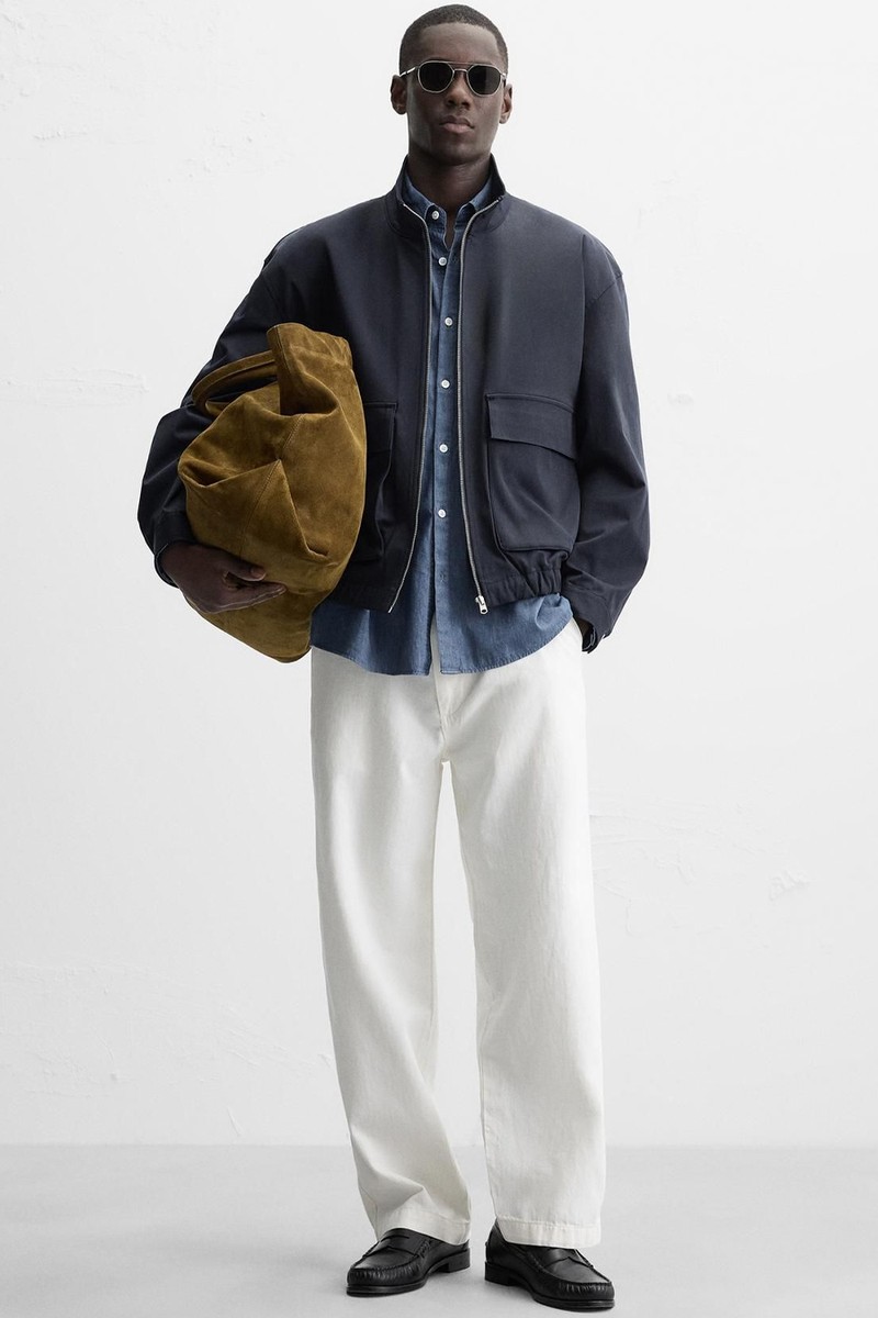 Regular Fit Cotton Blend Jacket