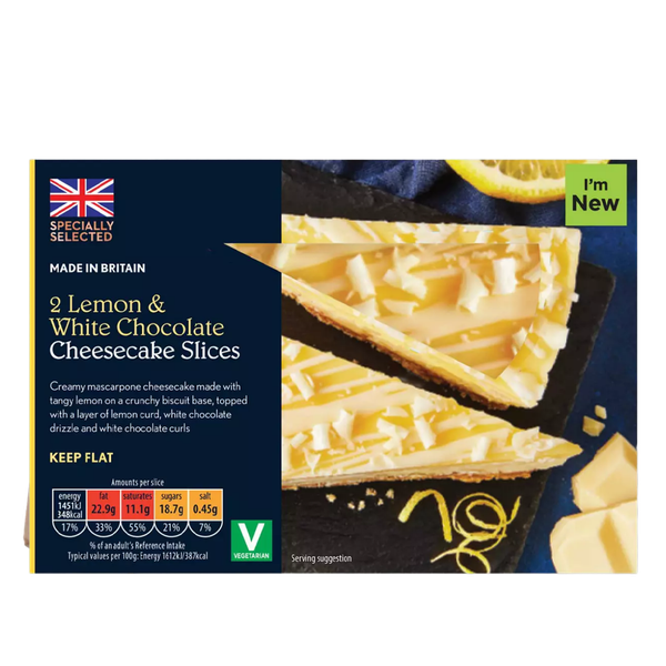 Lemon & White Chocolate Cheesecake Slices