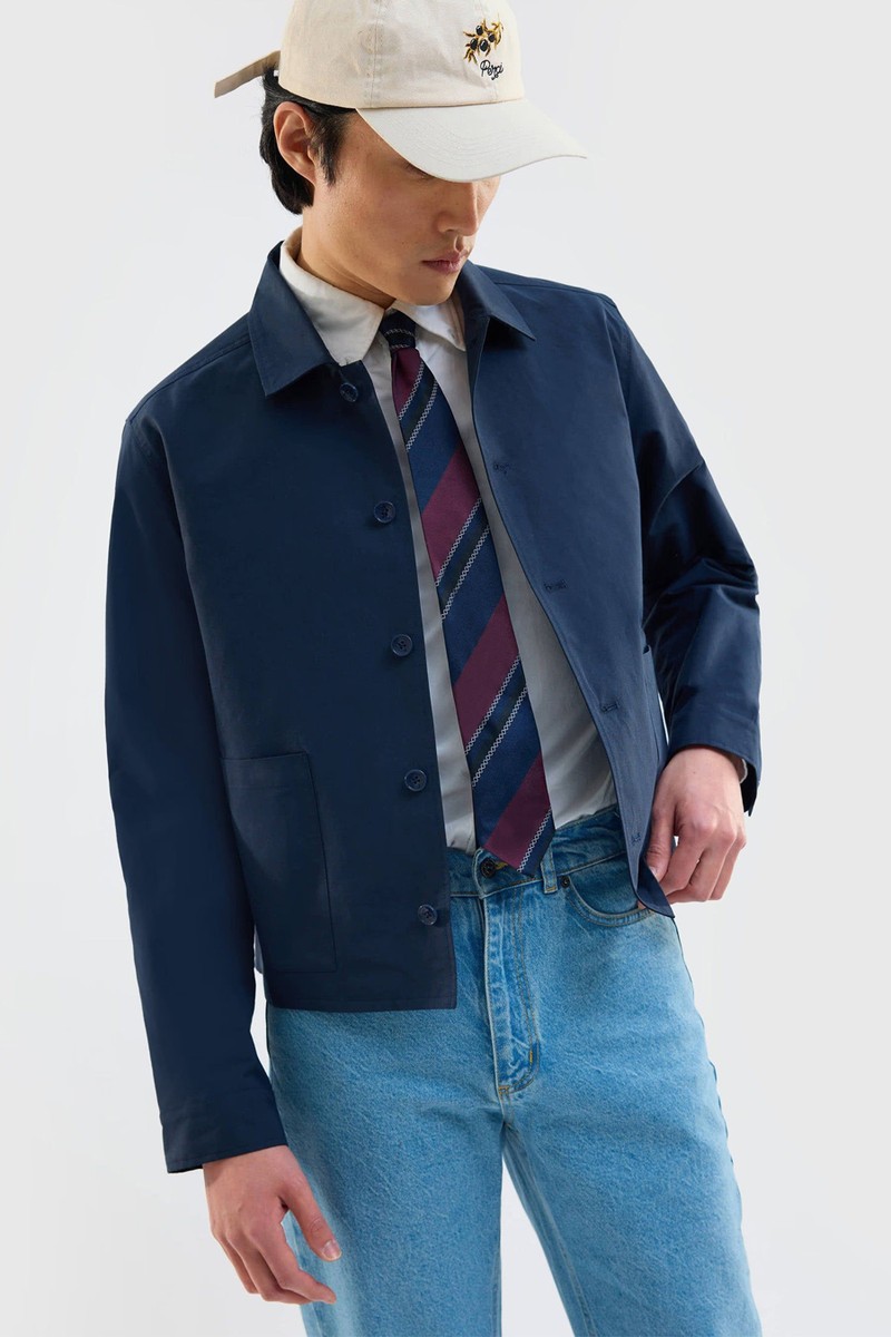 Boxy Cropped Pocket Overshirt