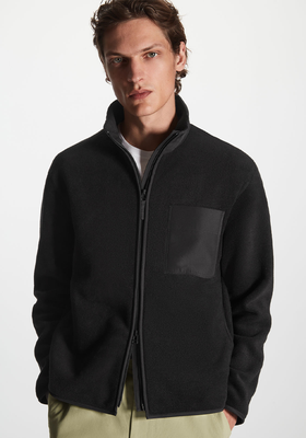 Relaxed-Fit Ripstop-Trimmed Fleece Jacket, £69 | COS 