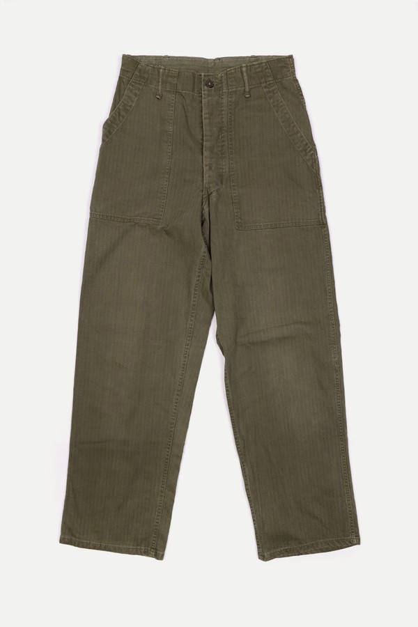 1950s Herringbone Twill HBT U.S. Army Field Trousers from The Vintage Showroom
