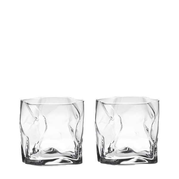 Kimura Glass Crumple Tumbler Set of 2 from La Gent