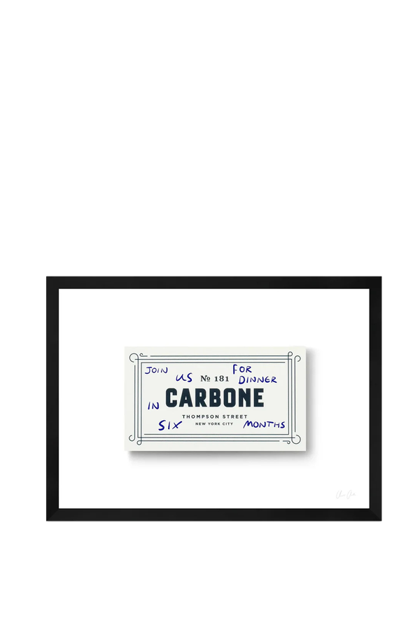 Carbone i Framed Art Print from Napkin Notes