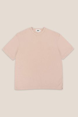 Triple Garment Dyed Organic Cotton Slub T-Shirt Pink