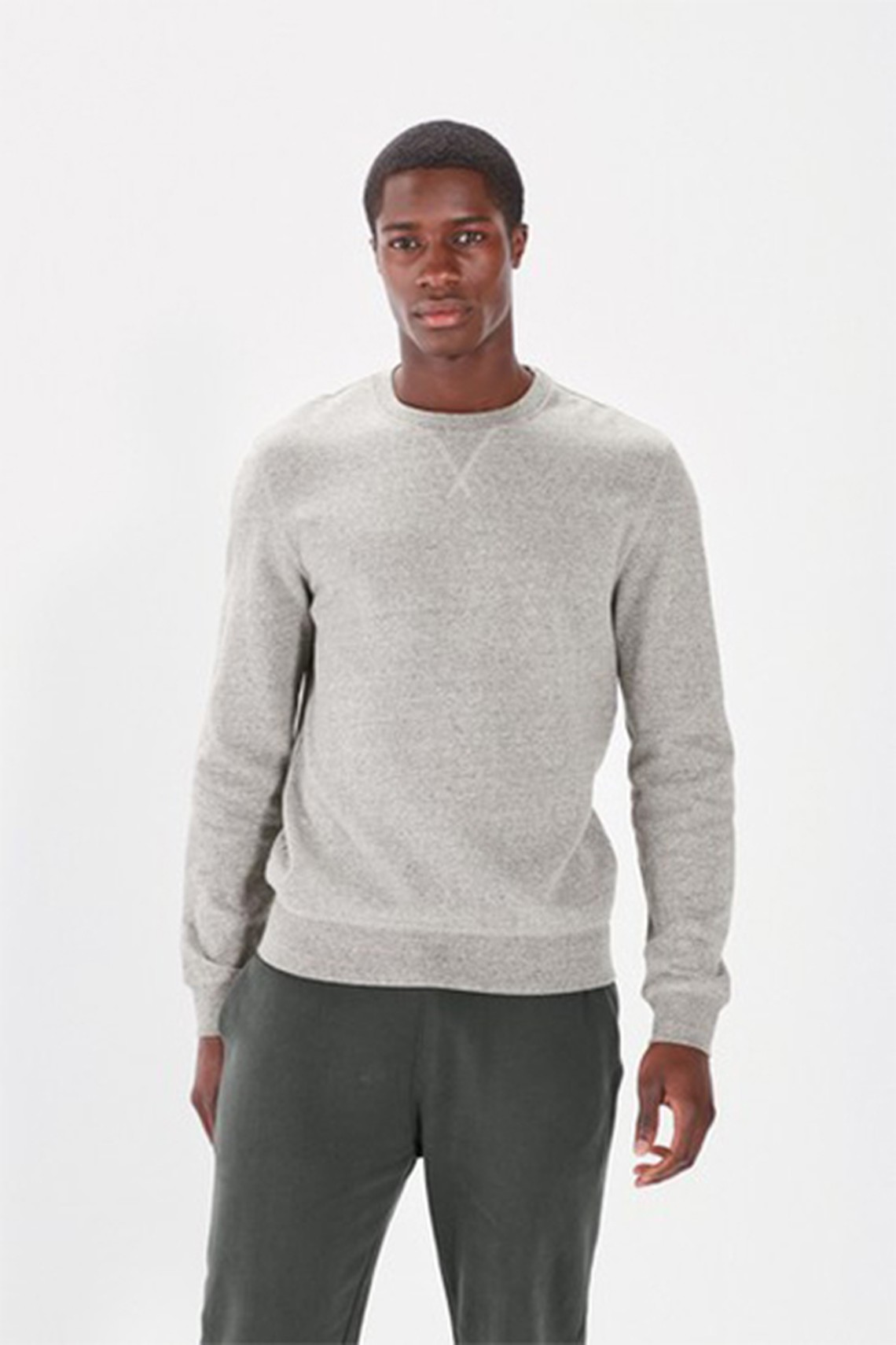 Oatmeal Grey Crew Neck Sweatshirt