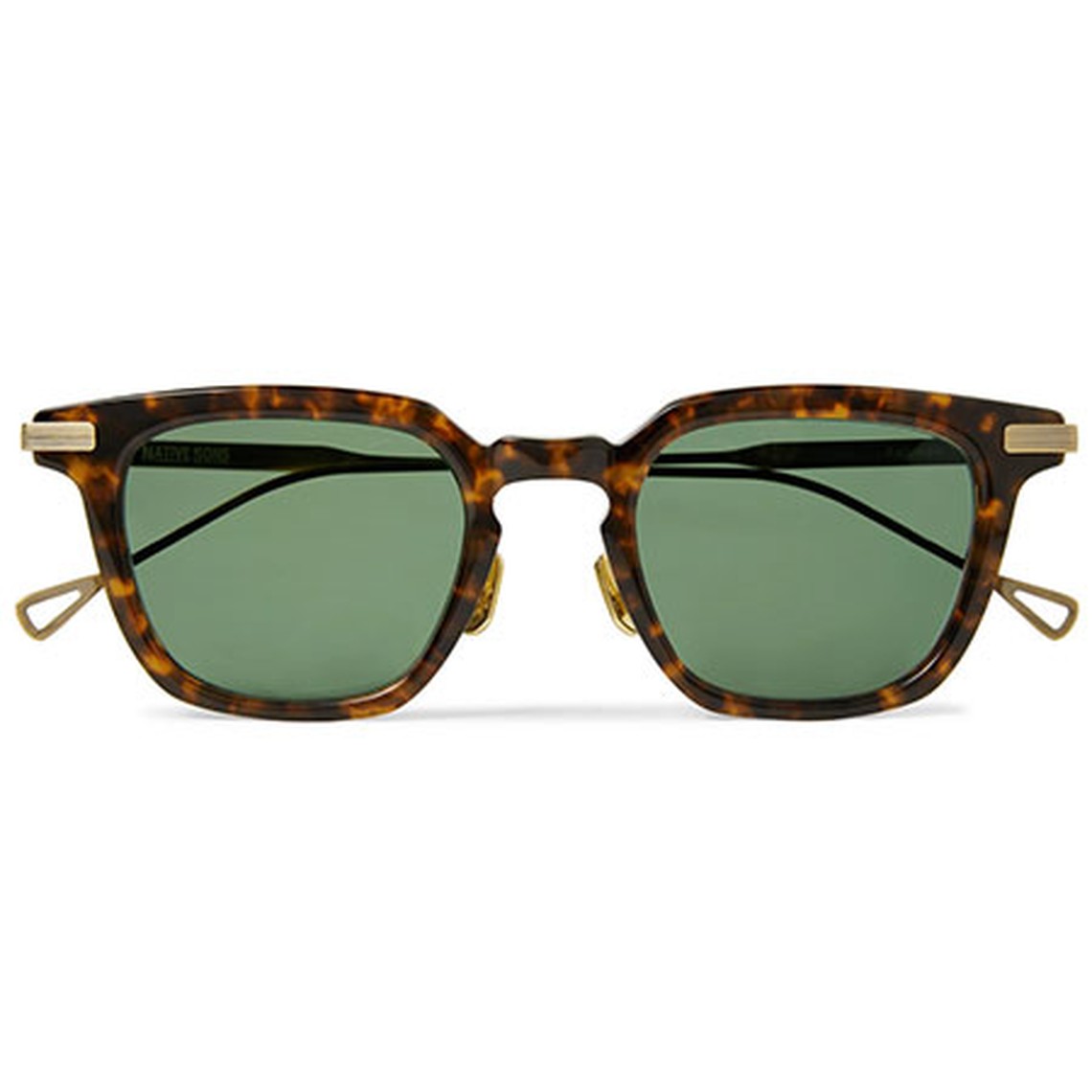 Asimov Square-Frame Tortoiseshell Sunglasses from Native Sons