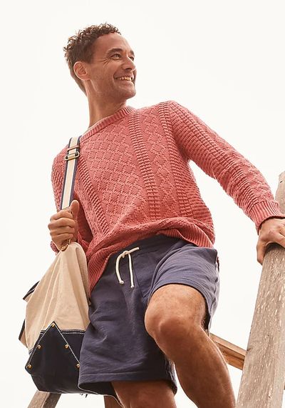 Cotton Cable-Knit Crewneck Sweater, £89 | J.Crew