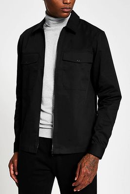 Black Long Sleeve Overshirt