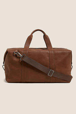 Premium Leather Weekend Bag from M&S