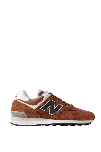 576 Leather-Trimmed Suede And Mesh Sneakers from New Balance