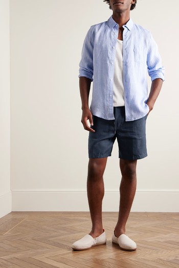 Sydney 2 Straight-Leg Linen Drawstring Shorts from Derek Rose