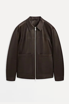 Nappa Leather Jacket With Pockets from Massimo Dutti