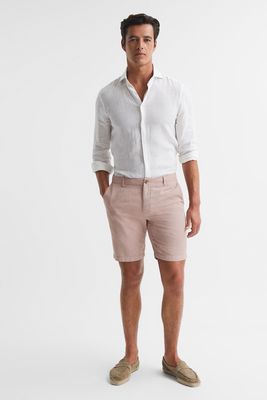 Ezra Cotton Linen Blend Shorts, £78