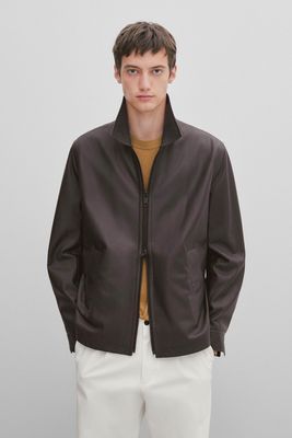 Nappa Leather Jacket With Zip