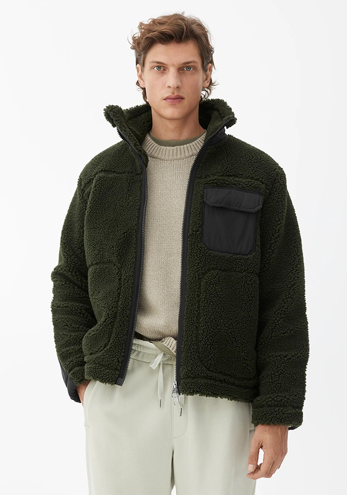 Wool Blend Pile Jacket