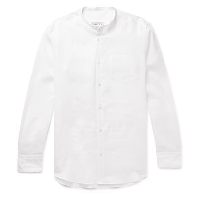Neville Grandad-Collar Linen Shirt from Odyssee