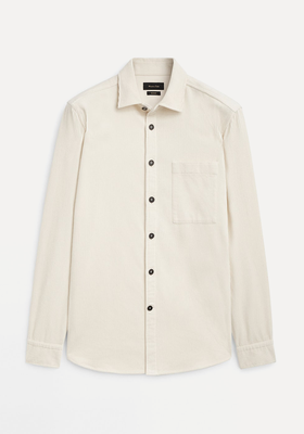Relaxed Fit Corduroy Overshirt With Pocket from Massimo Dutti