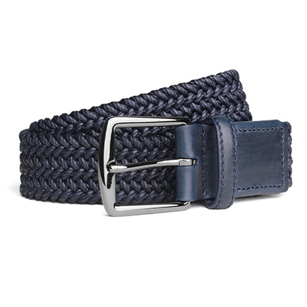 Navy Waxed Cotton Belt