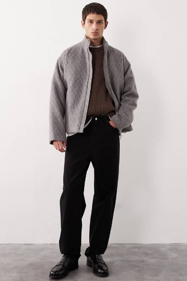 Wool Blend Oversized Coach Jacket