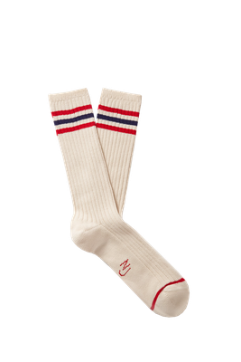 Striped Ribbed Cotton-Blend Socks from Nudie Jeans