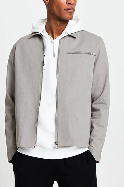 Grey Long Sleeve Shacket