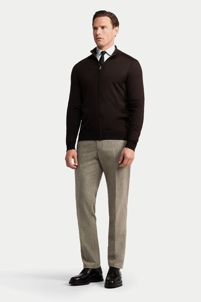 Superfine Cashmere Zip Jumper