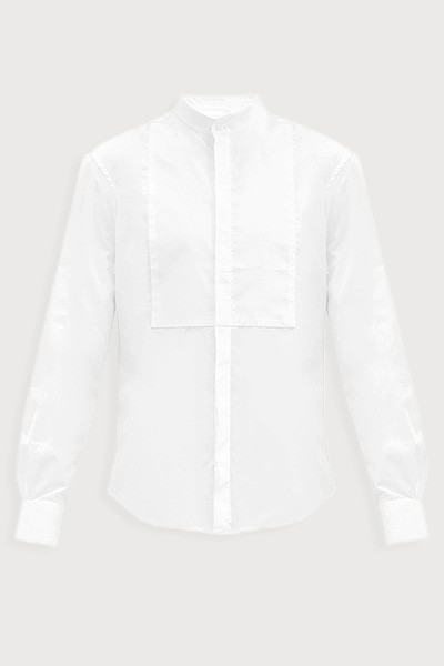 Nocturne Square-Bib Poplin Shirt from Bourrienne Paris X