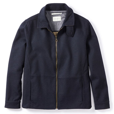 Bonded Wool Zip Shirt