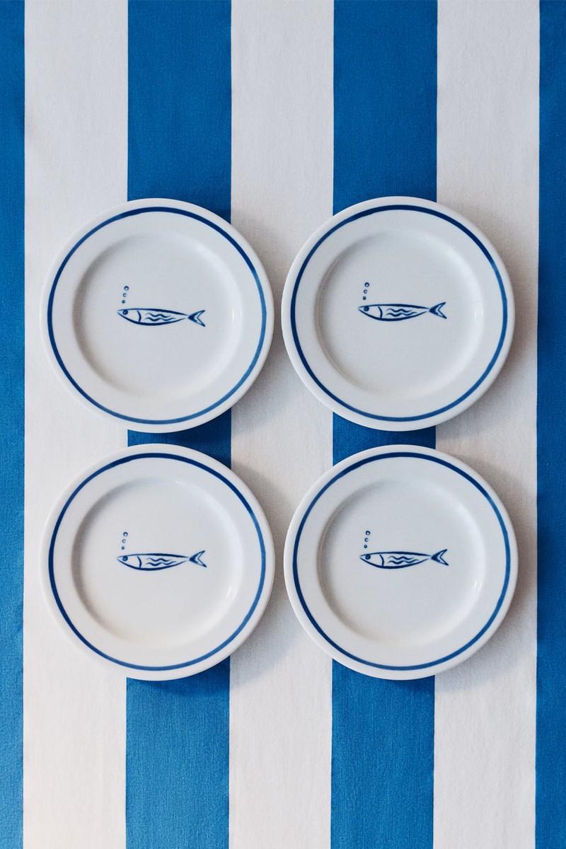 4-Pack Small Porcelain Plates