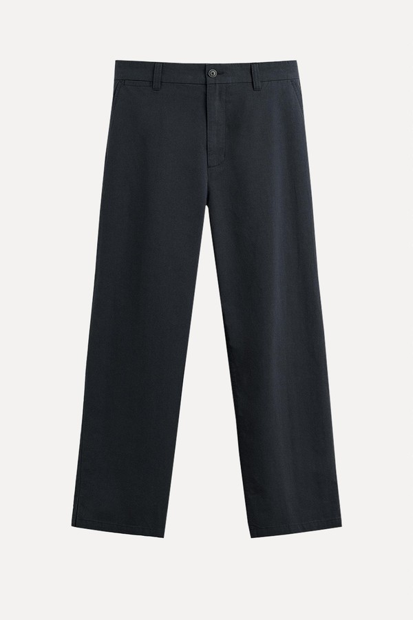 Regular Fit Textured Trousers