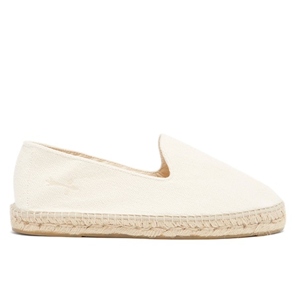 White La Havana Organic-Linen Canvas Espadrilles from Manebí