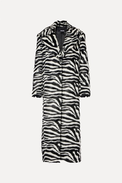 Zebra-Print Faux Fur Coat from Rotate