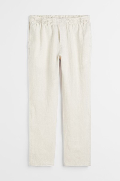 Regular Fit Linen Trousers