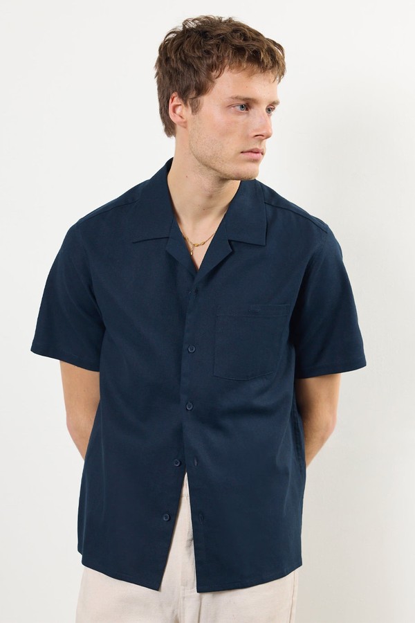 Short Sleeve Cuban Shirt Linen