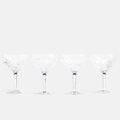 Barwell Cut Crystal Champagne Coupe Set Of Four from Soho Home