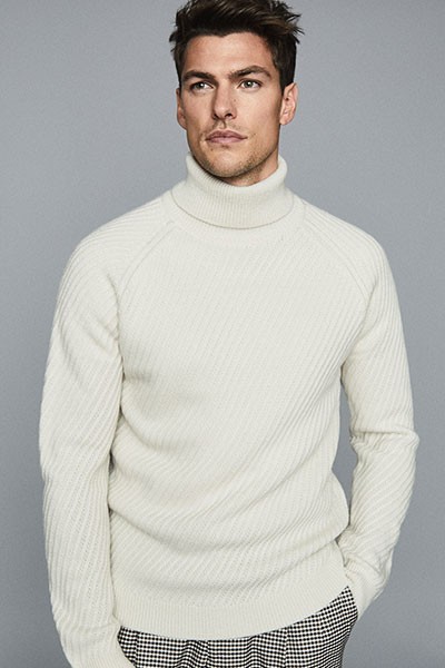 Chunky Rollneck Jumper Ecru