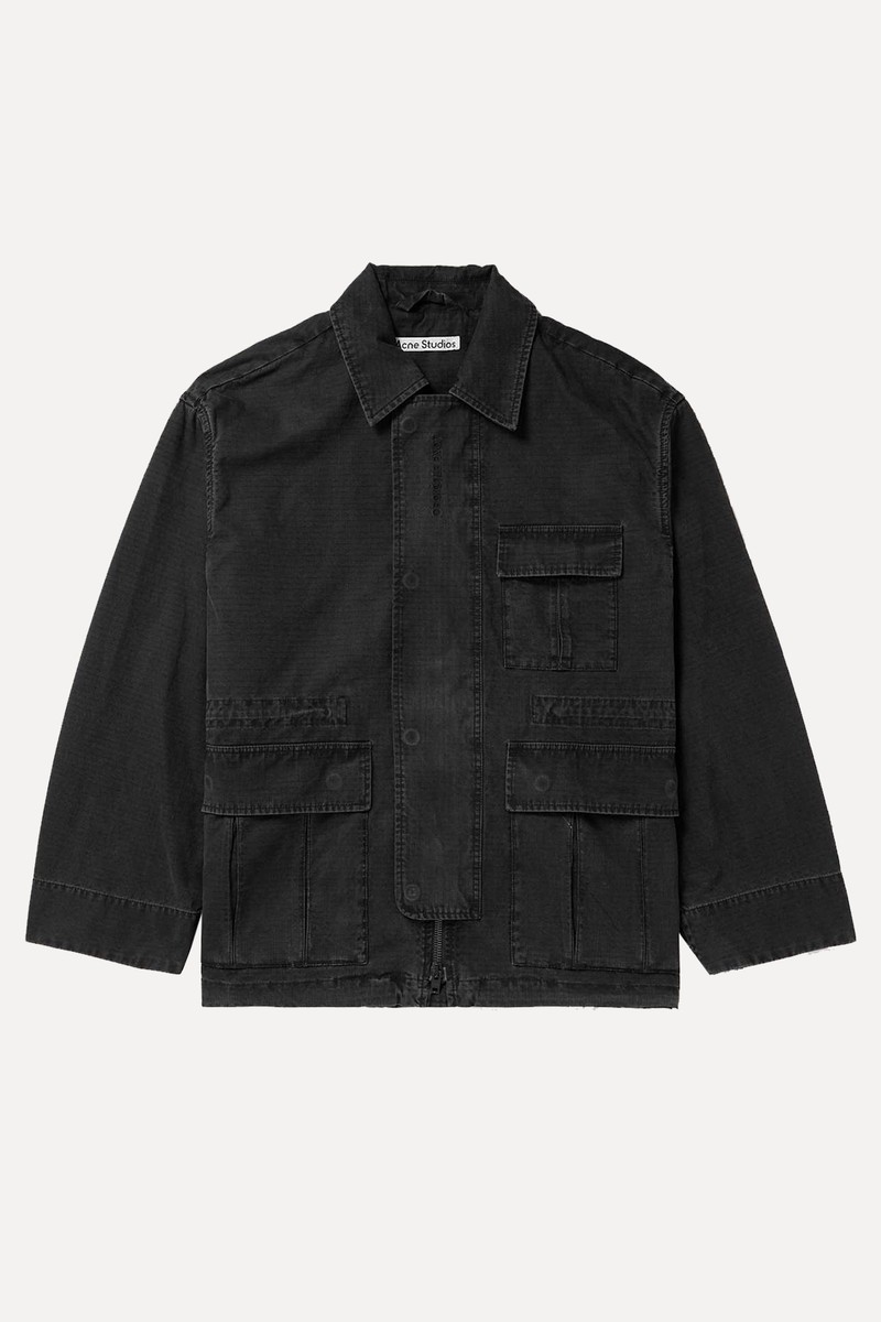 Ostera Oversized Garment-Dyed Cotton-Ripstop Chore Jacket from Acne Studios