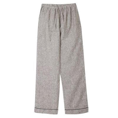 Men’s Grey Linen Pyjama Trousers from Piglet