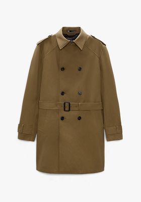Basic Water-Repellent Trench Coat from Zara