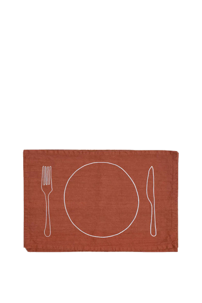 Set of 4 Embroidered Setting Placemats  from Favr